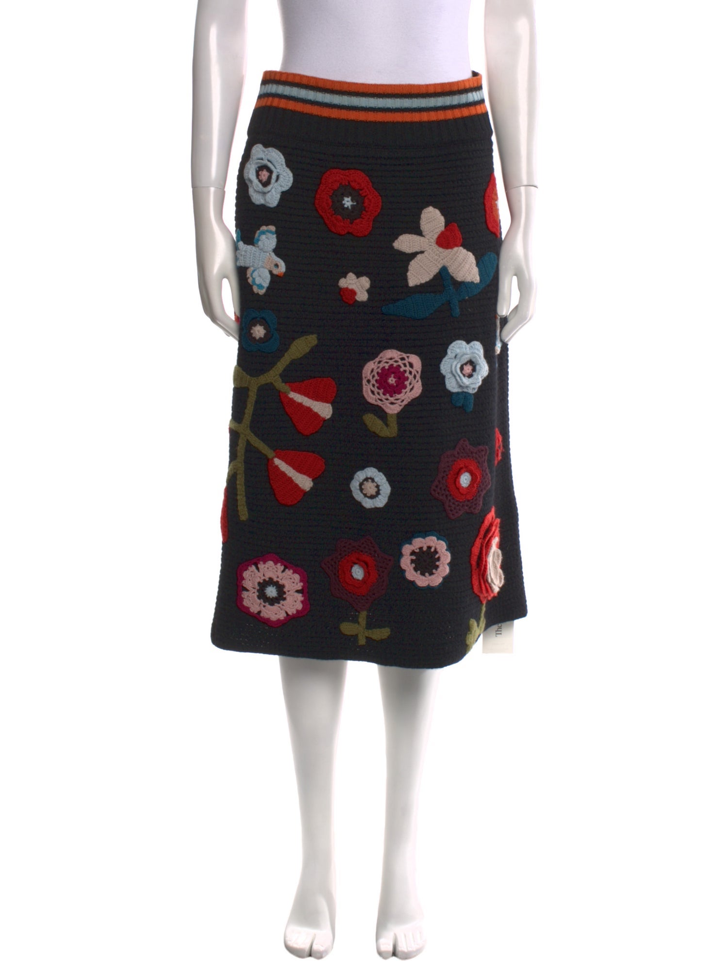 Red Valentino Virgin Wool Knee-Length Skirt w/ Tags
