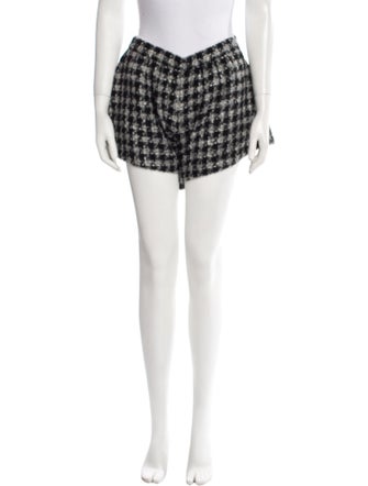 Red Valentino Houndstooth Print Mini Shorts