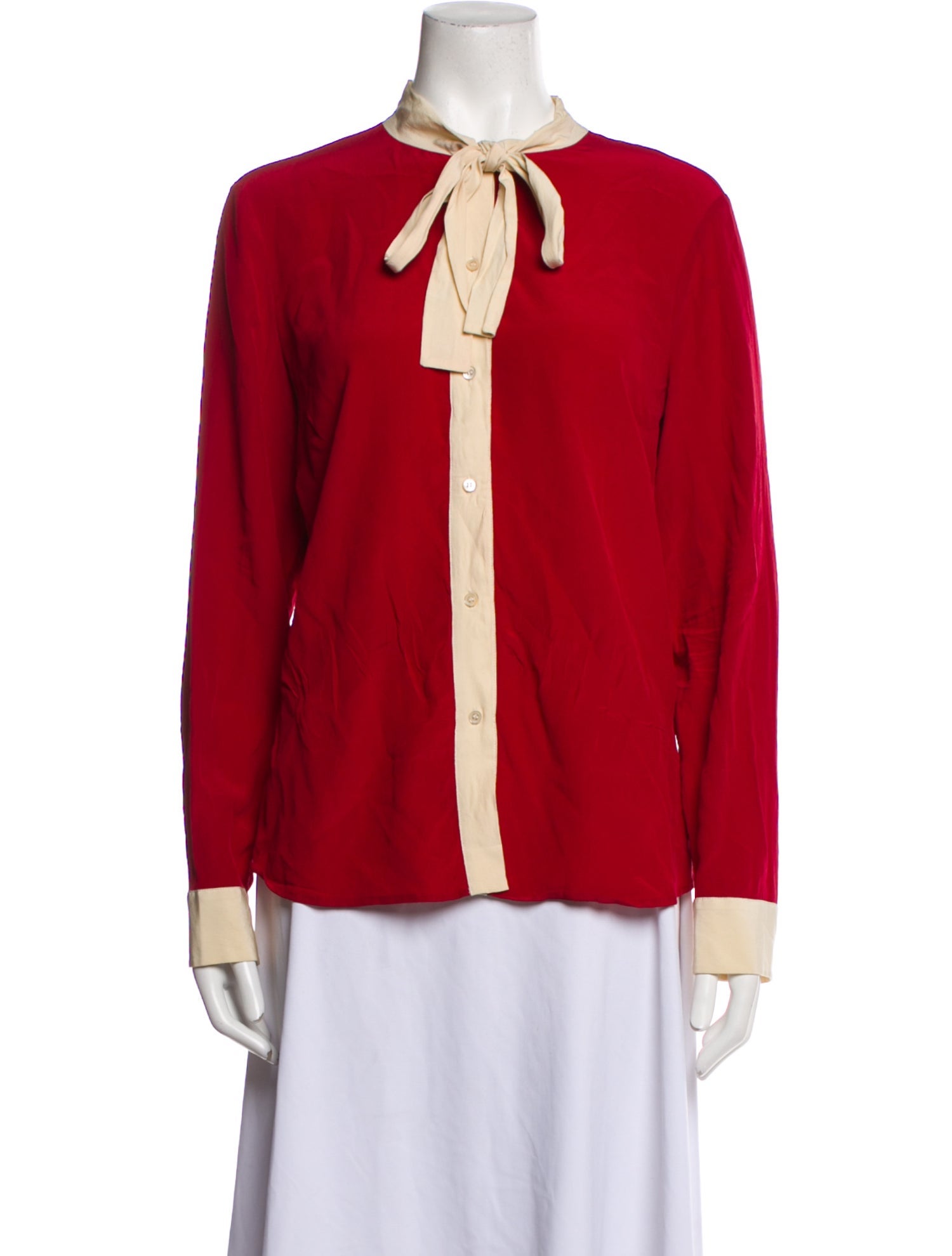 Red Valentino Silk Long Sleeve Blouse