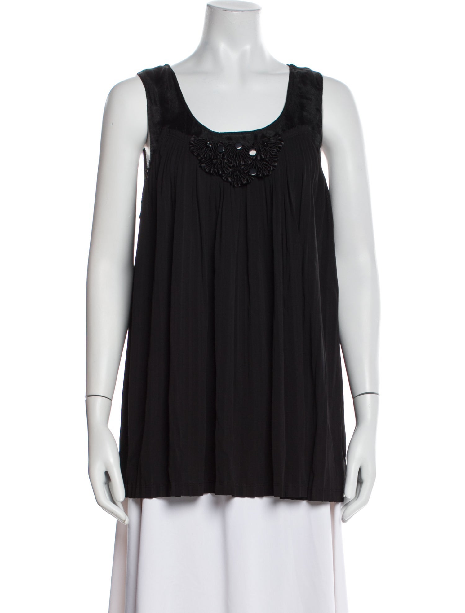 Red Valentino Scoop Neck Sleeveless Top