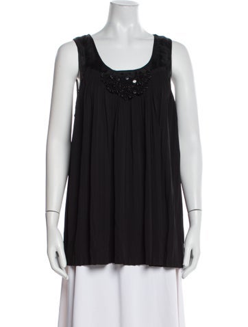 Red Valentino Tops Scoop Neck Sleeveless Top S
