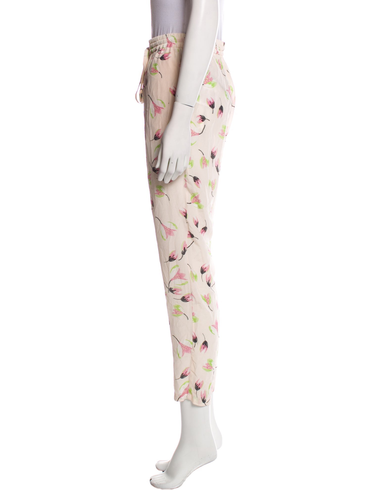 Red Valentino Silk Skinny Leg Pants