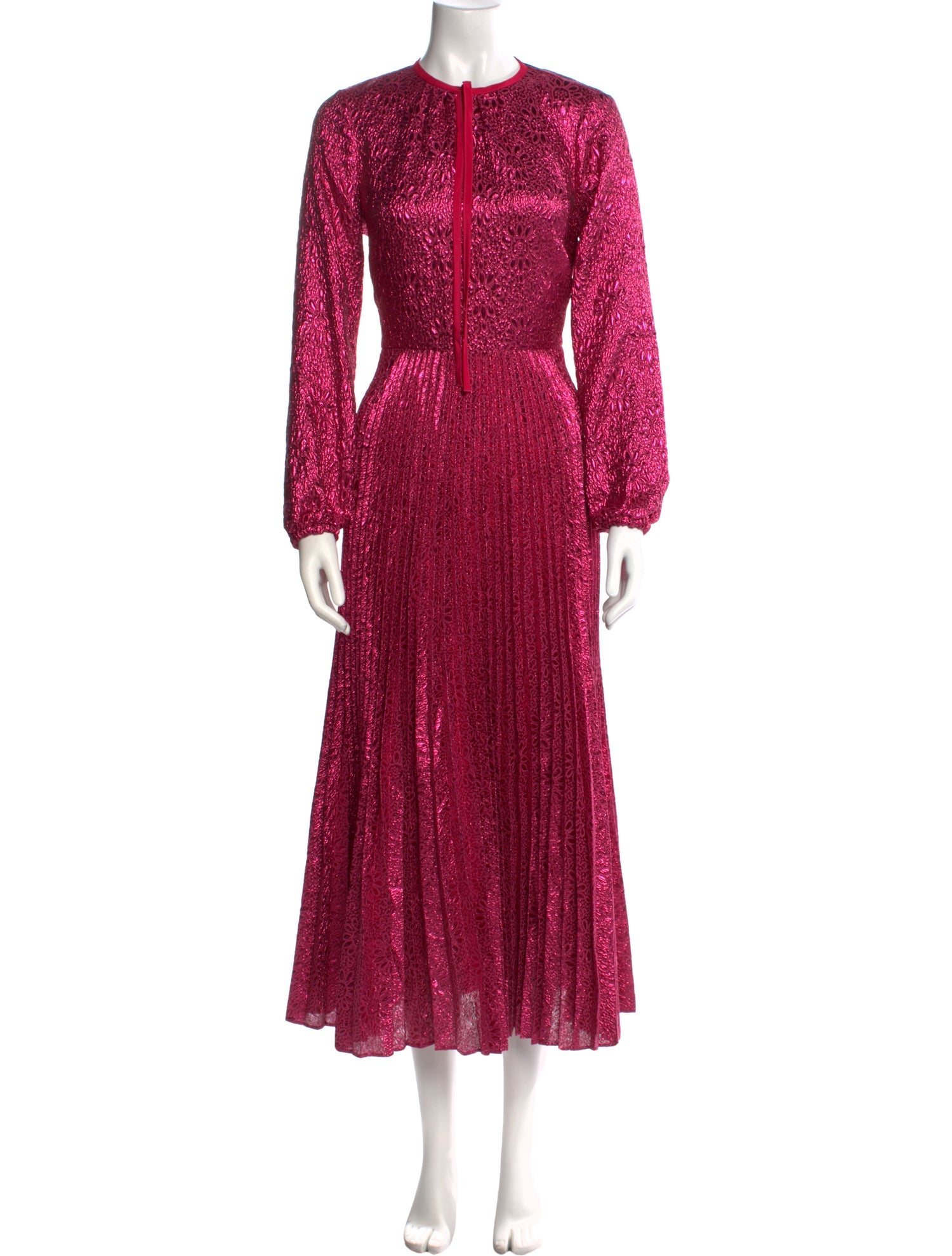 Red Valentino Crew Neck Long Dress