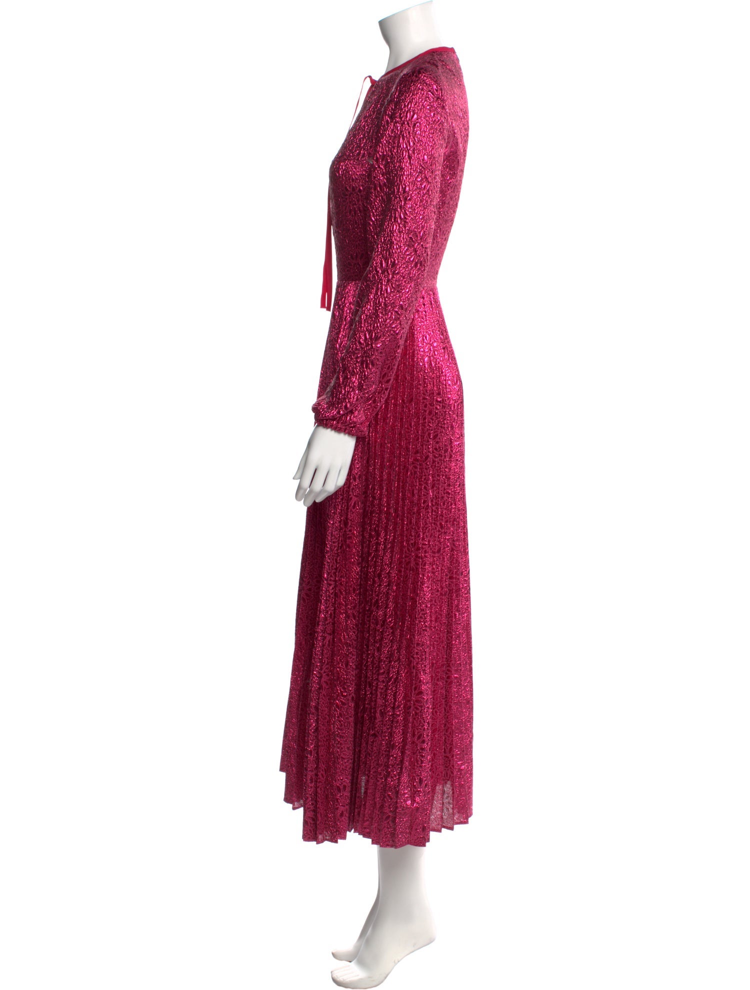 Red Valentino Crew Neck Long Dress