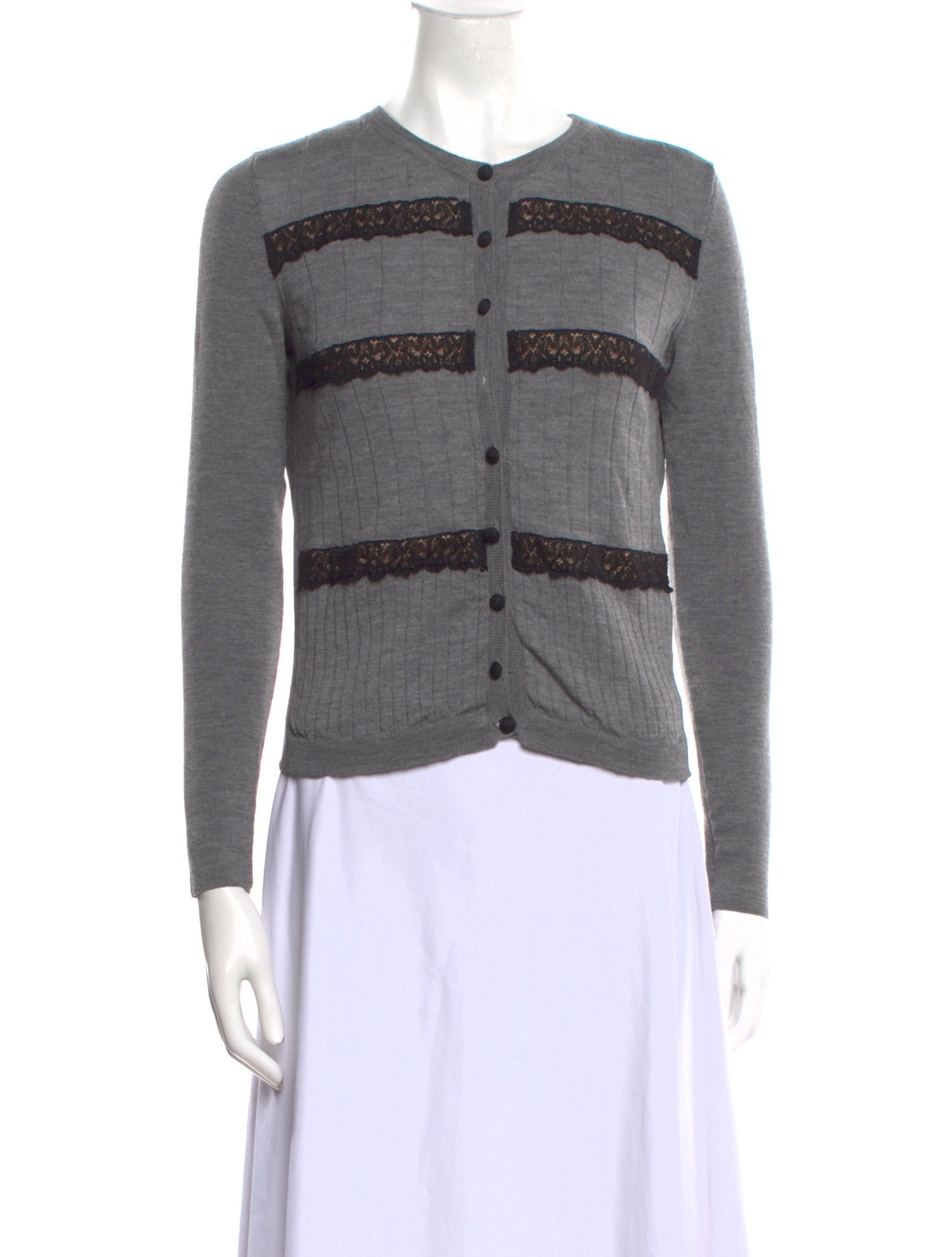 Red Valentino Striped Crew Neck Sweater