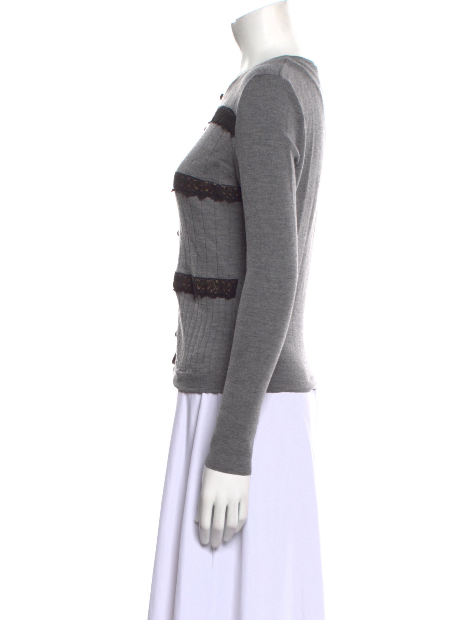 Red Valentino Striped Crew Neck Sweater