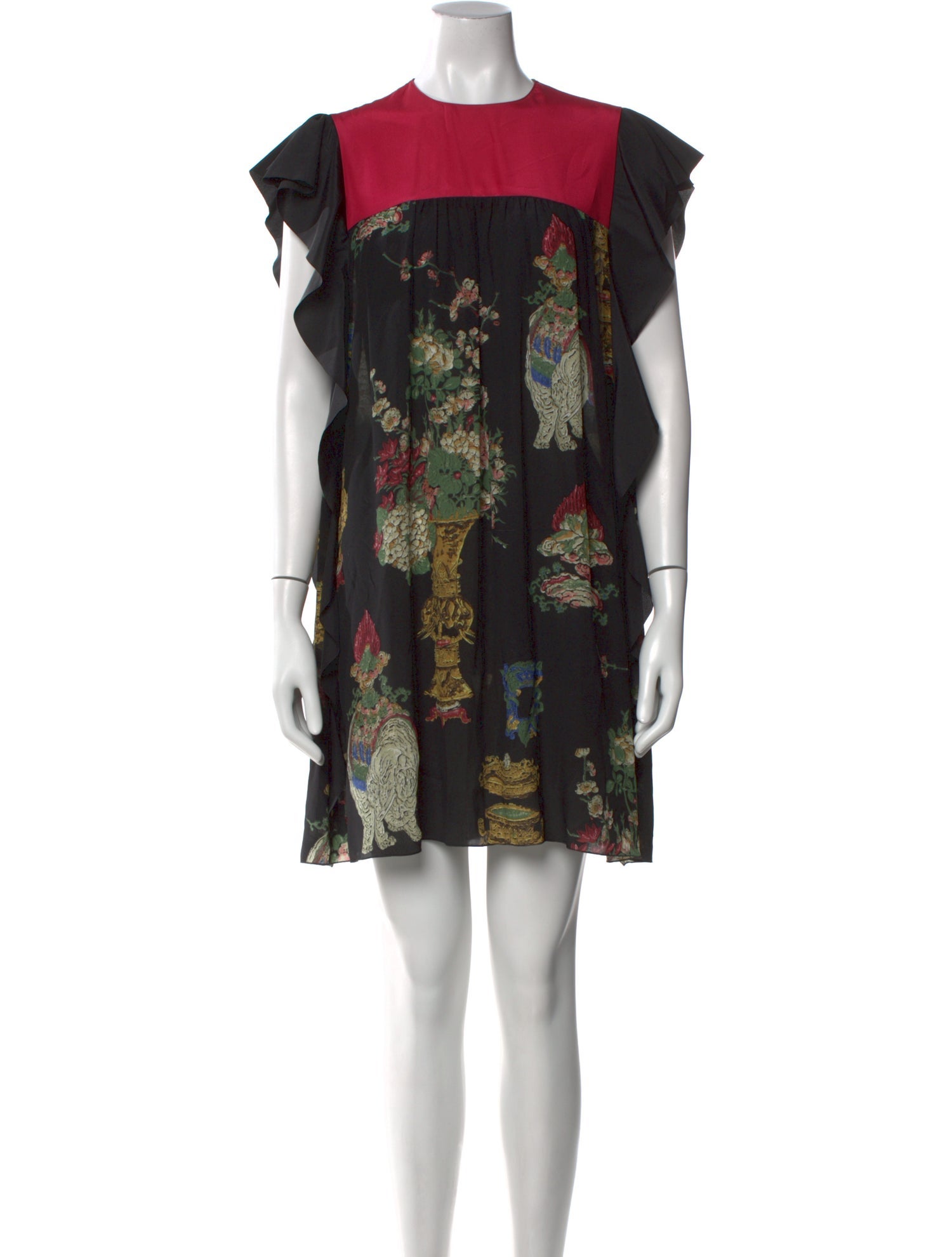 Red Valentino Floral Print Mini Dress