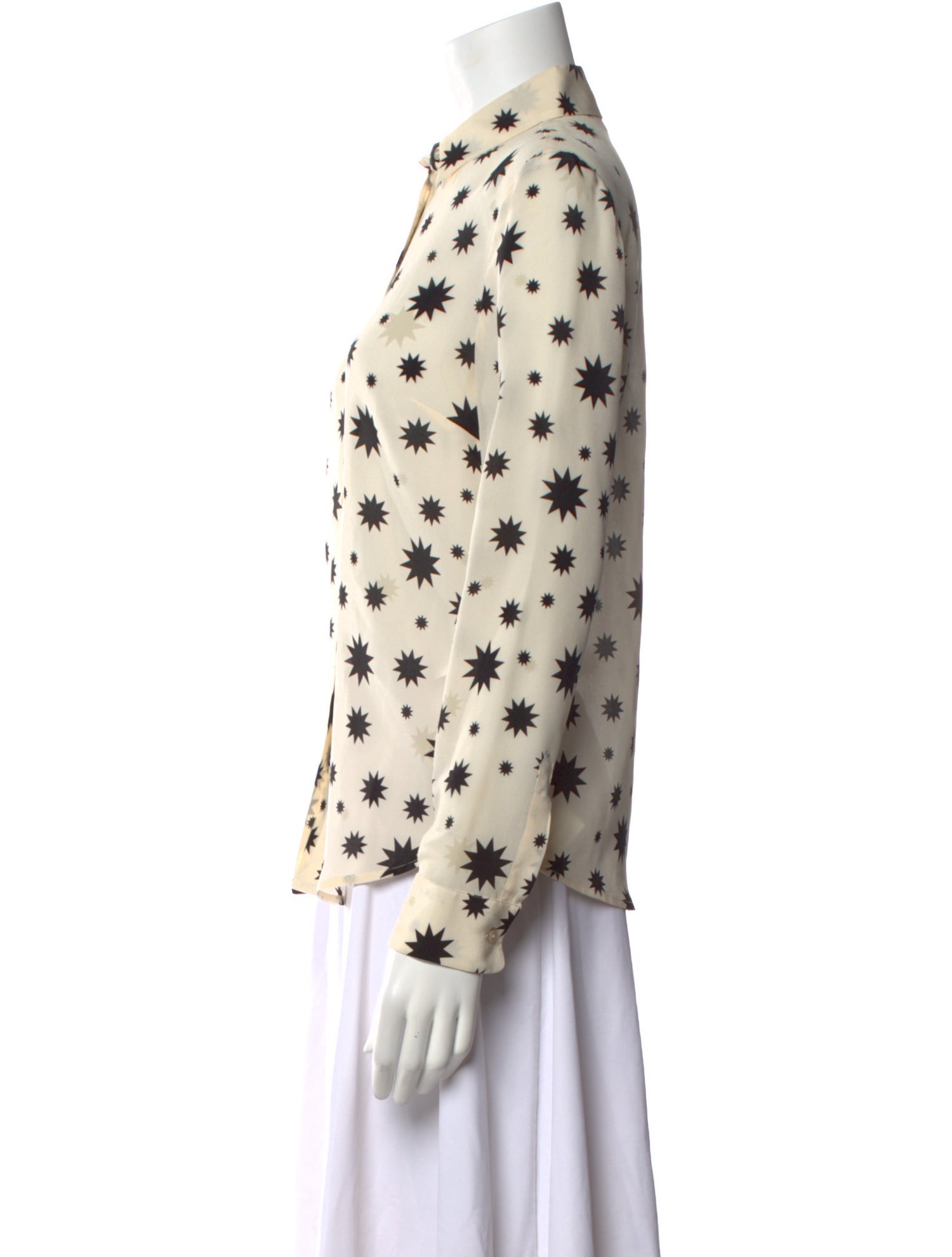 Red Valentino Silk Printed Button-Up Top