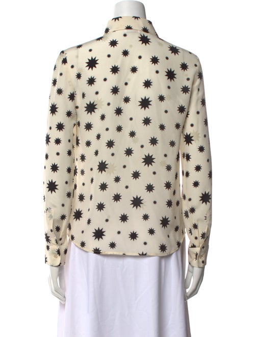Red Valentino Silk Printed Button-Up Top