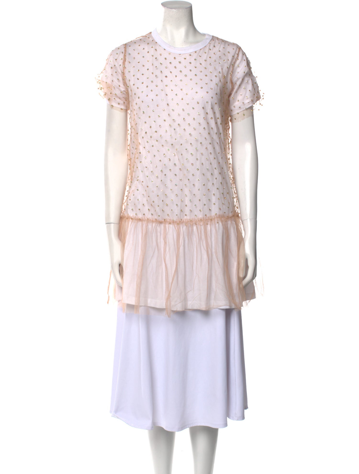 Red Valentino Crew Neck Short Sleeve Tunic