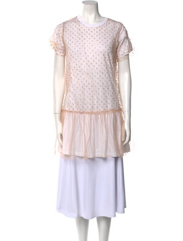 Red Valentino Tops Crew Neck Short Sleeve Tunic XS