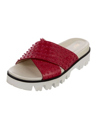 Red Valentino Leather Slides