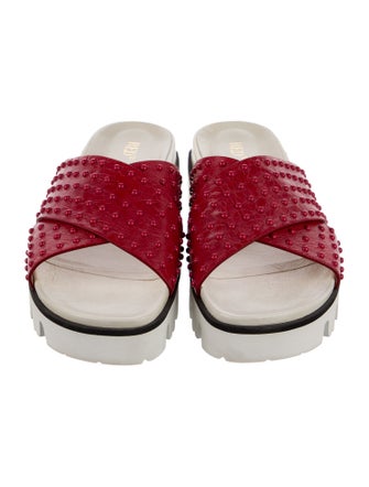 Red Valentino Leather Slides