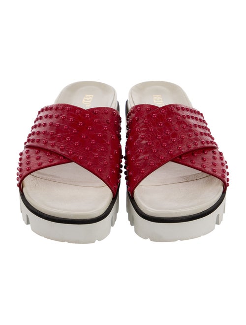 Red Valentino Leather Slides