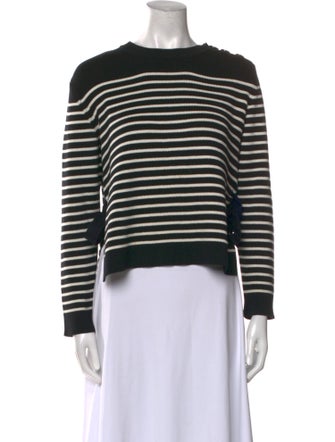 Red Valentino Striped Crew Neck Sweater