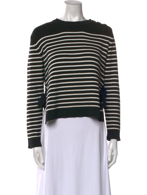 Red Valentino Striped Crew Neck Sweater