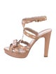 Red Valentino Patent Leather T-Strap Sandals