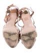 Red Valentino Patent Leather T-Strap Sandals