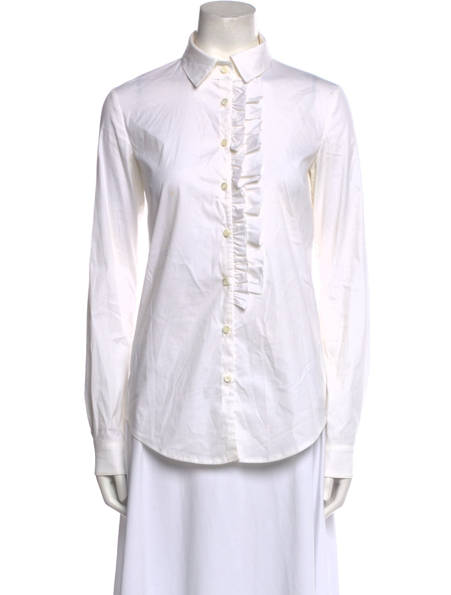 Red Valentino Long Sleeve Button-Up Top