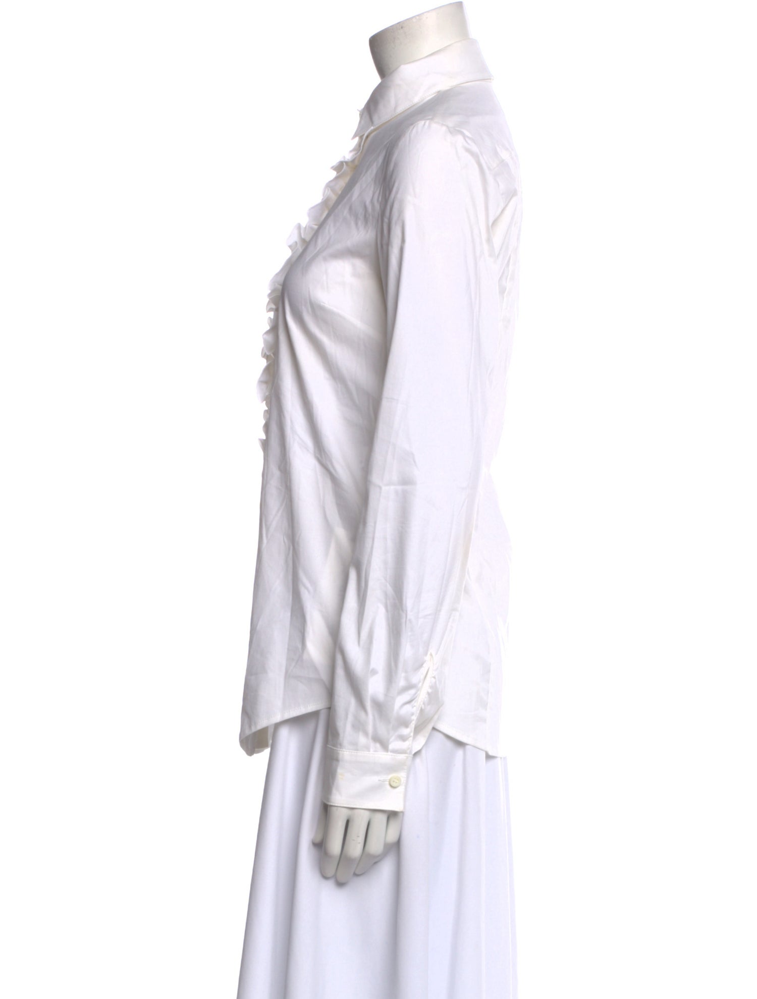 Red Valentino Long Sleeve Button-Up Top