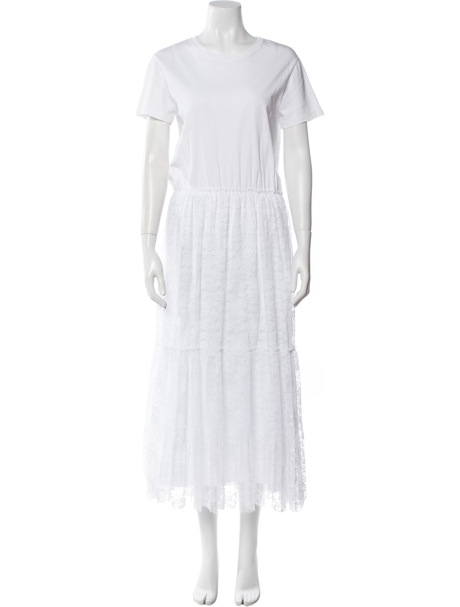 Red Valentino Scoop Neck Long Dress