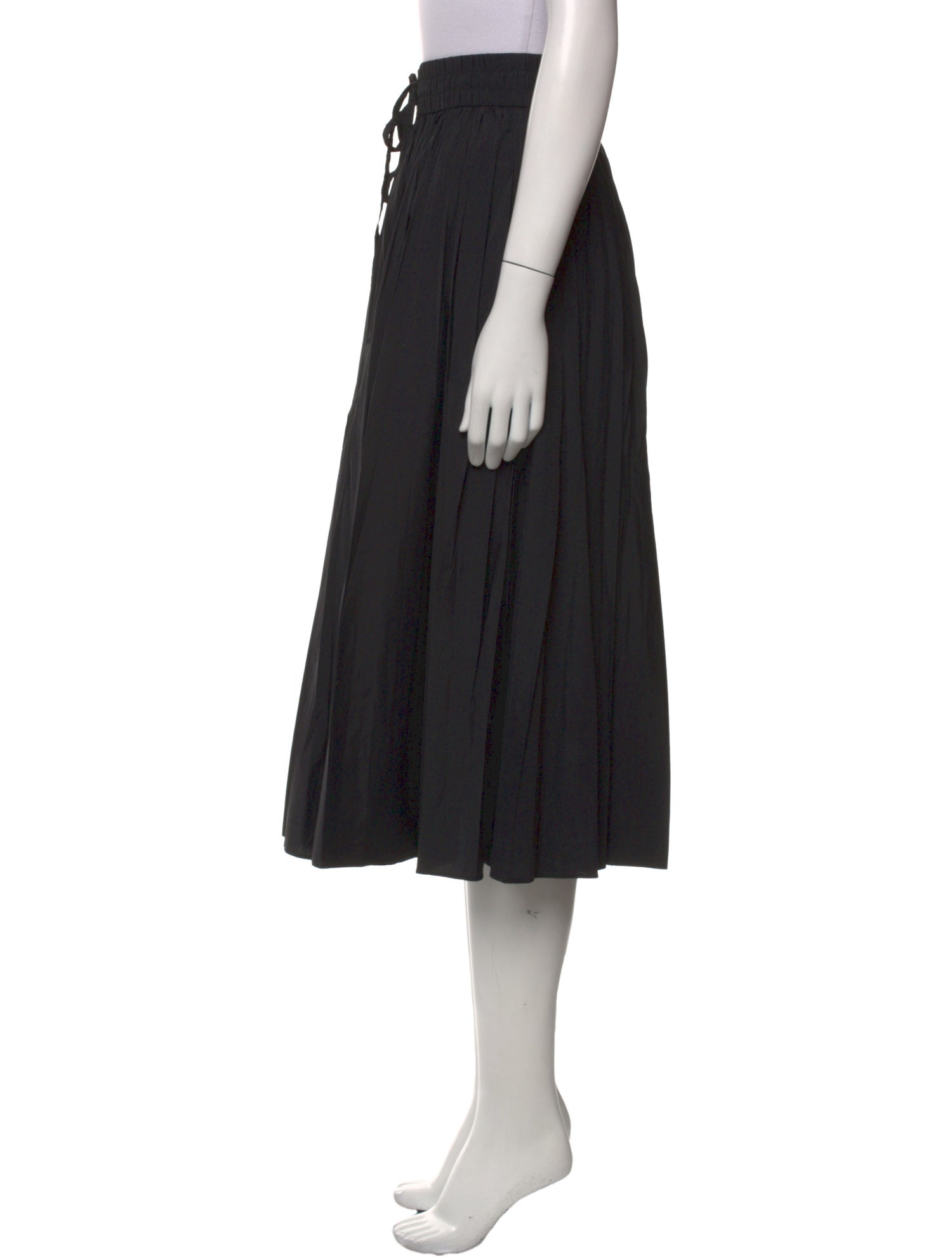 Red Valentino Pleated Accents Midi Length Skirt