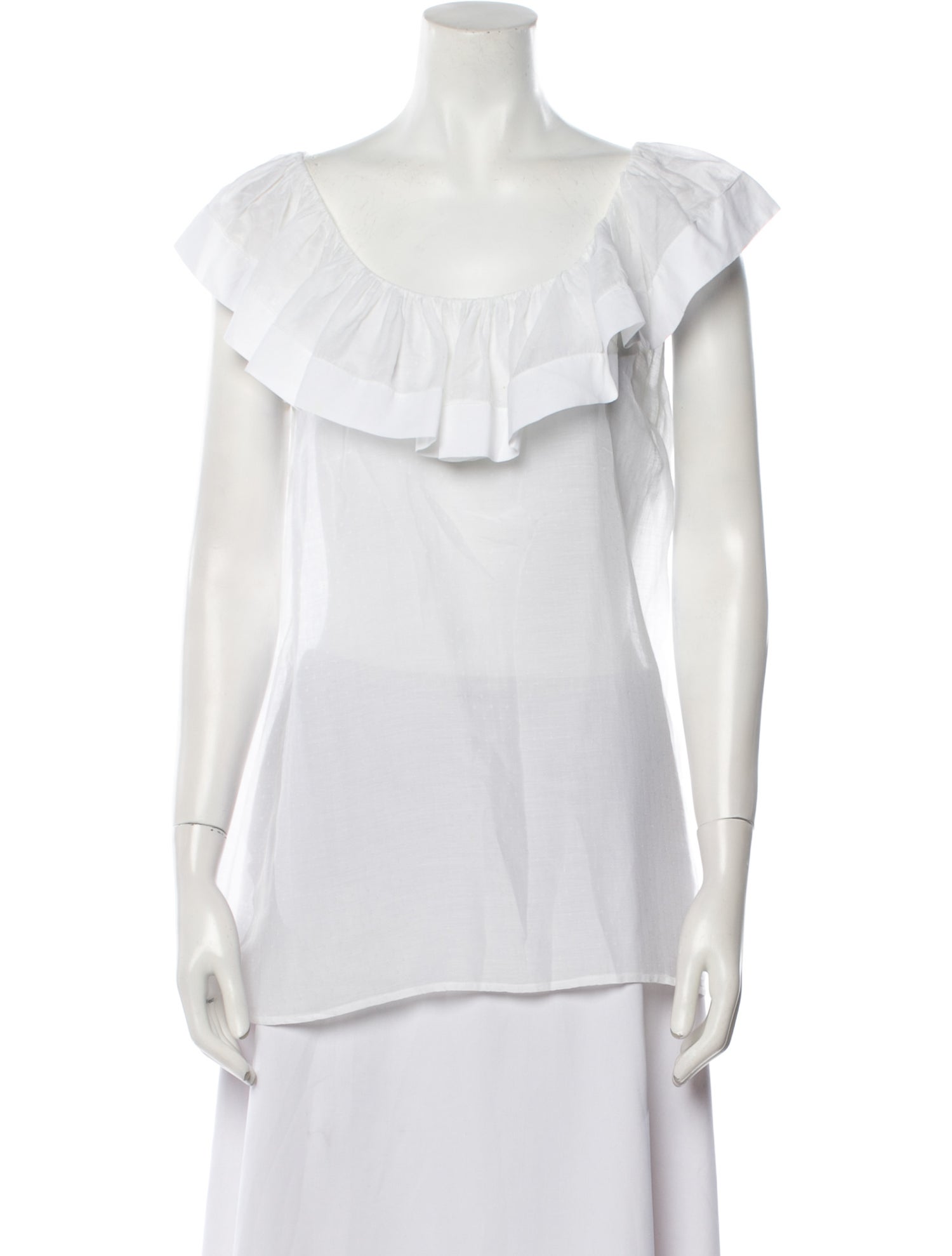 Red Valentino Scoop Neck Short Sleeve Blouse