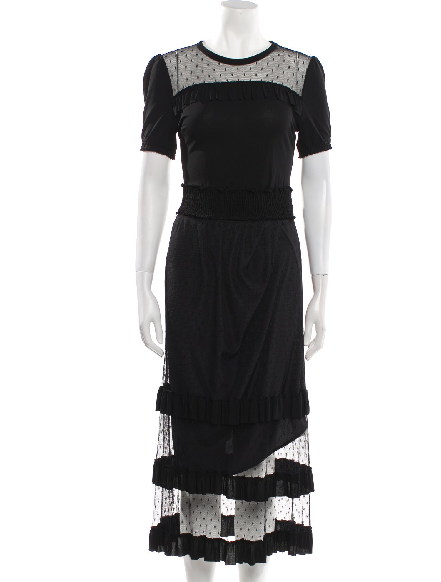 Red Valentino Crew Neck Midi Length Dress