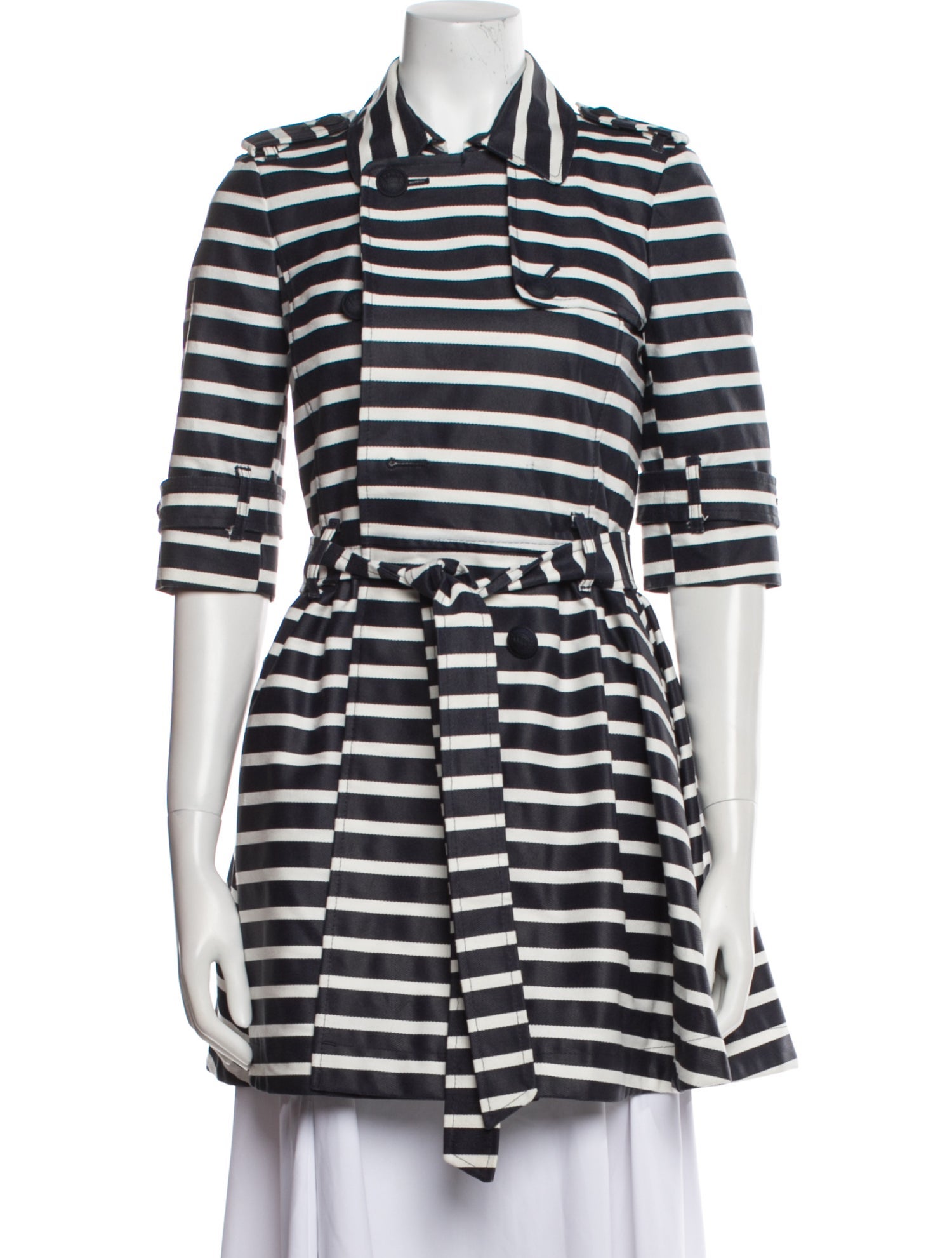 Red Valentino Striped Trench Coat