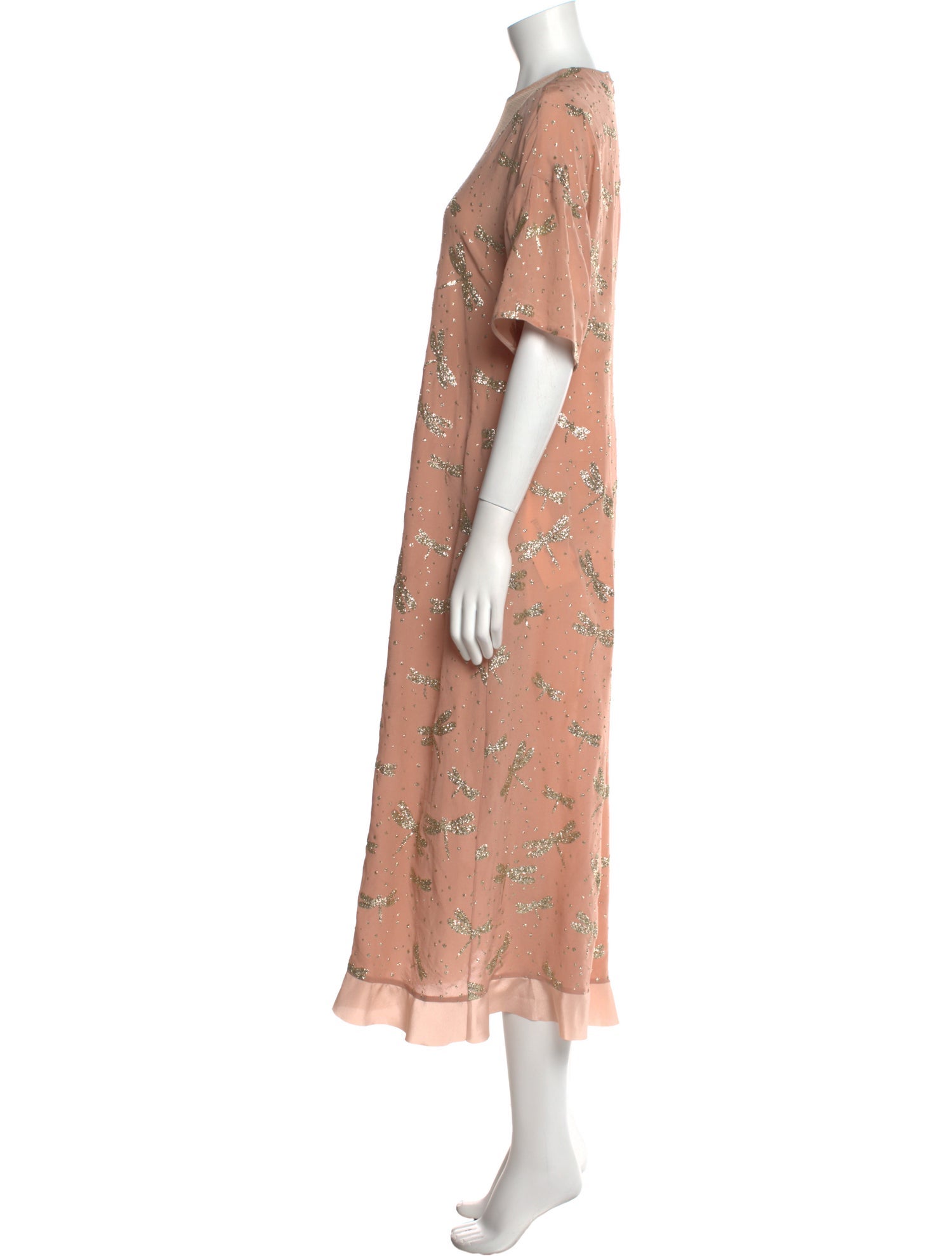 Red Valentino Floral Print Long Dress