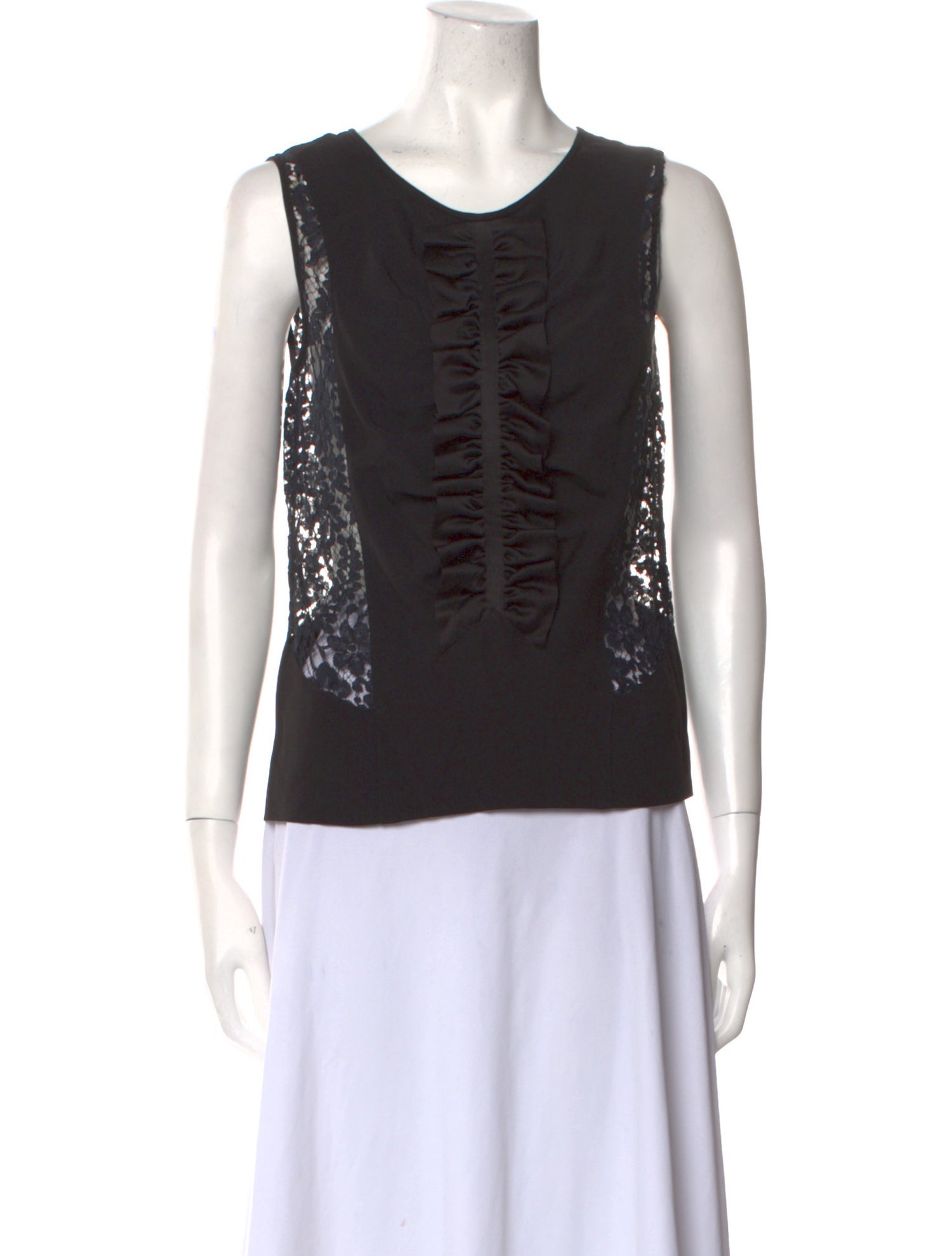 Red Valentino Silk Scoop Neck Top