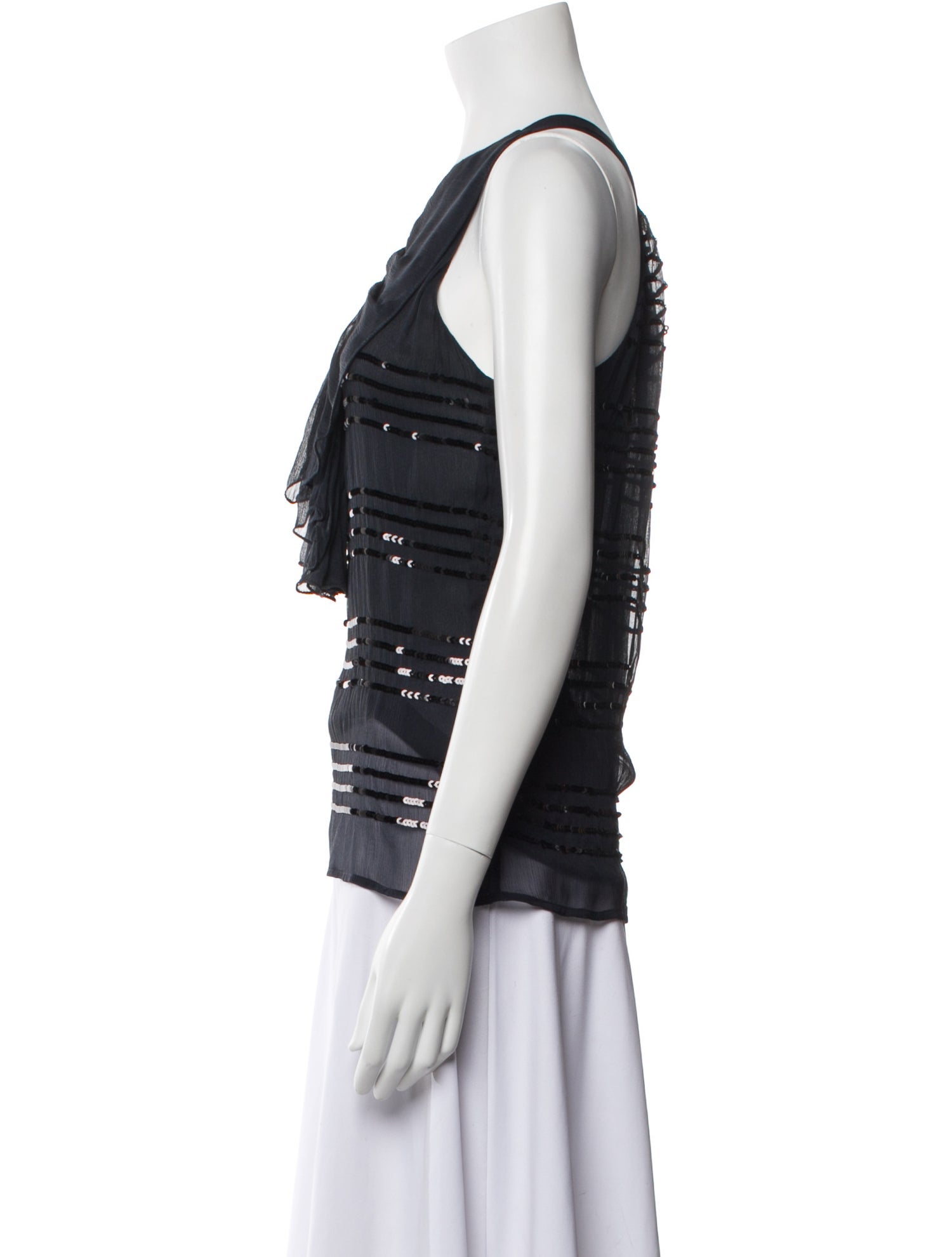 Red Valentino Silk V-Neck Top