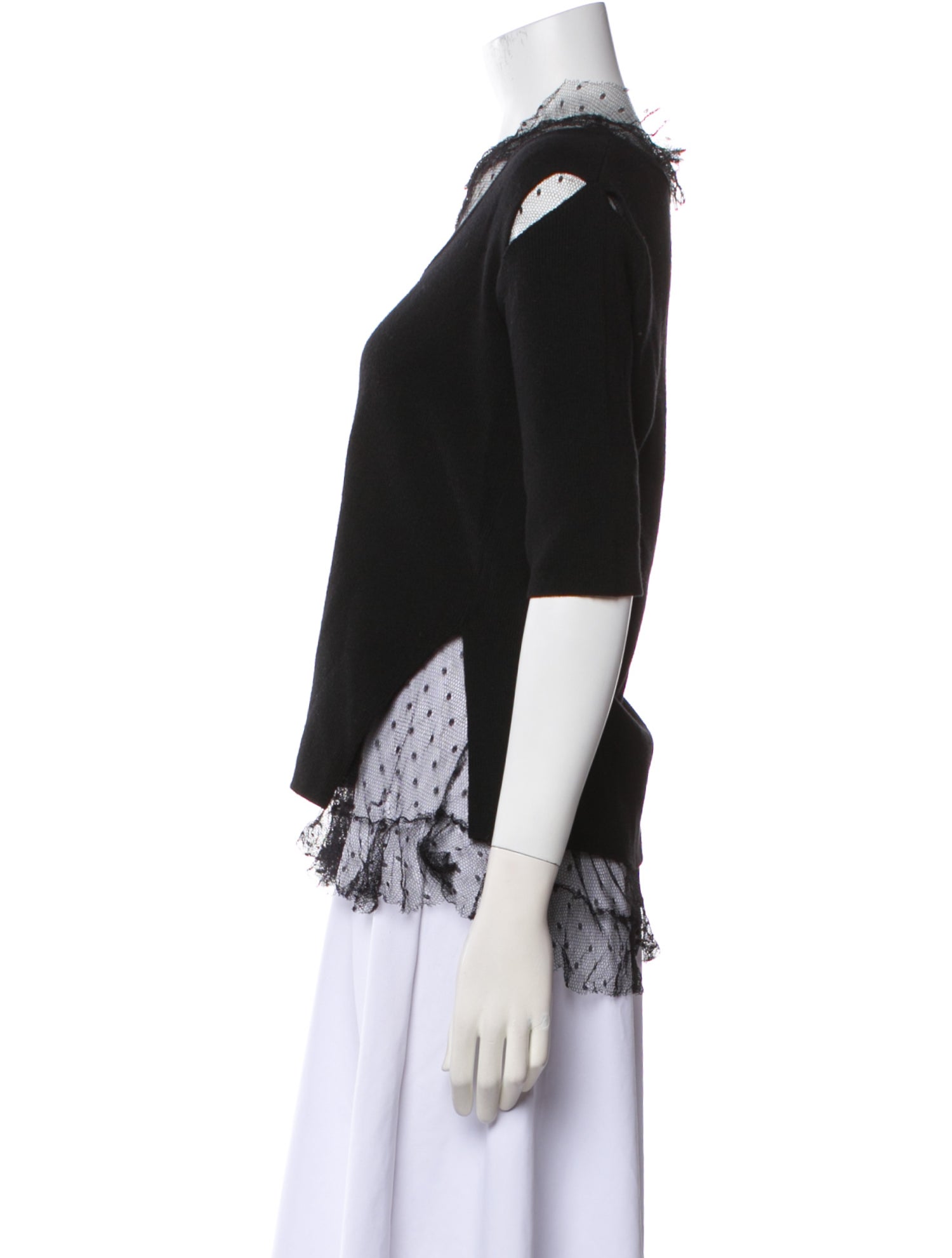 Red Valentino Virgin Wool Bateau Neckline Sweater