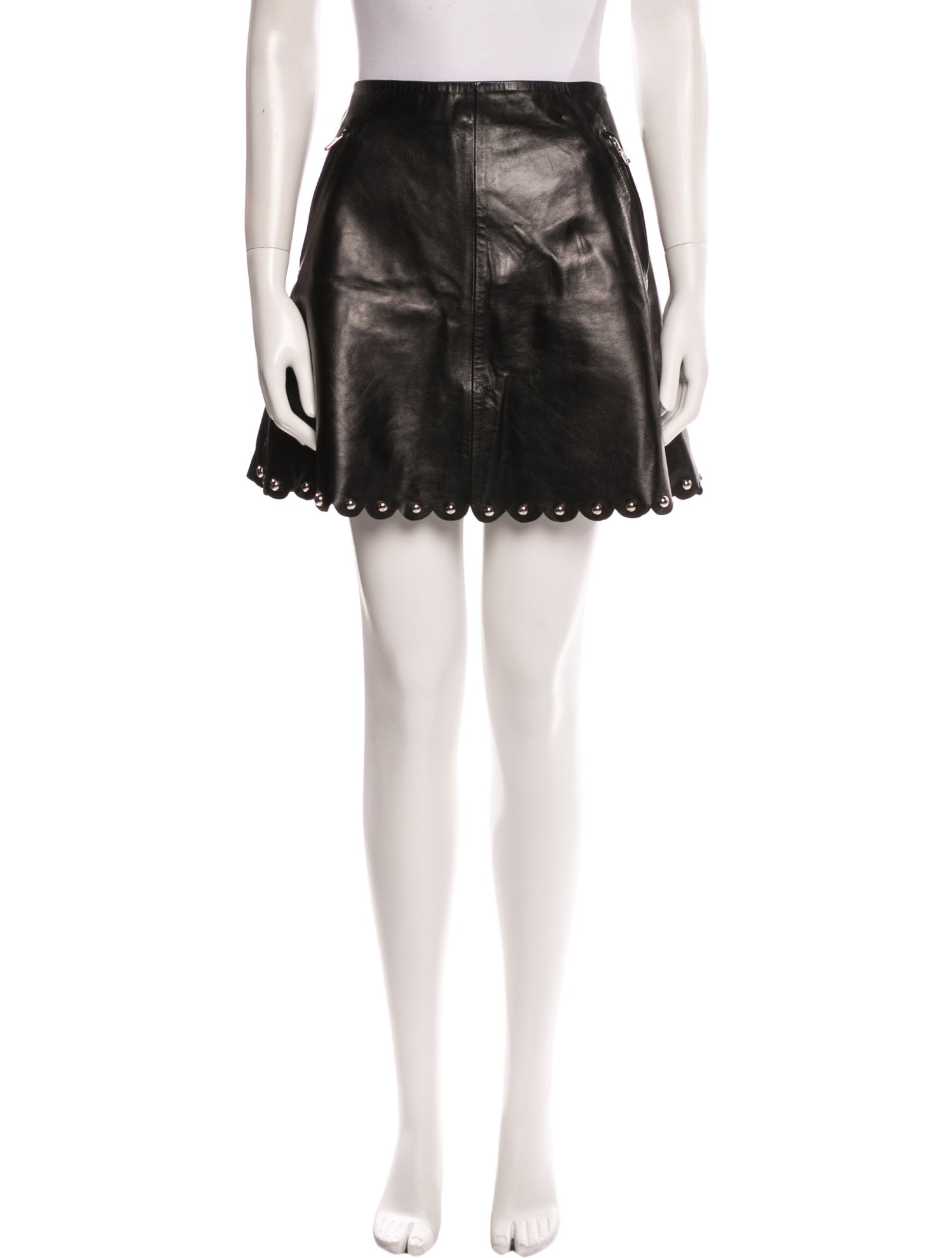 Red Valentino Lambskin Mini Skirt