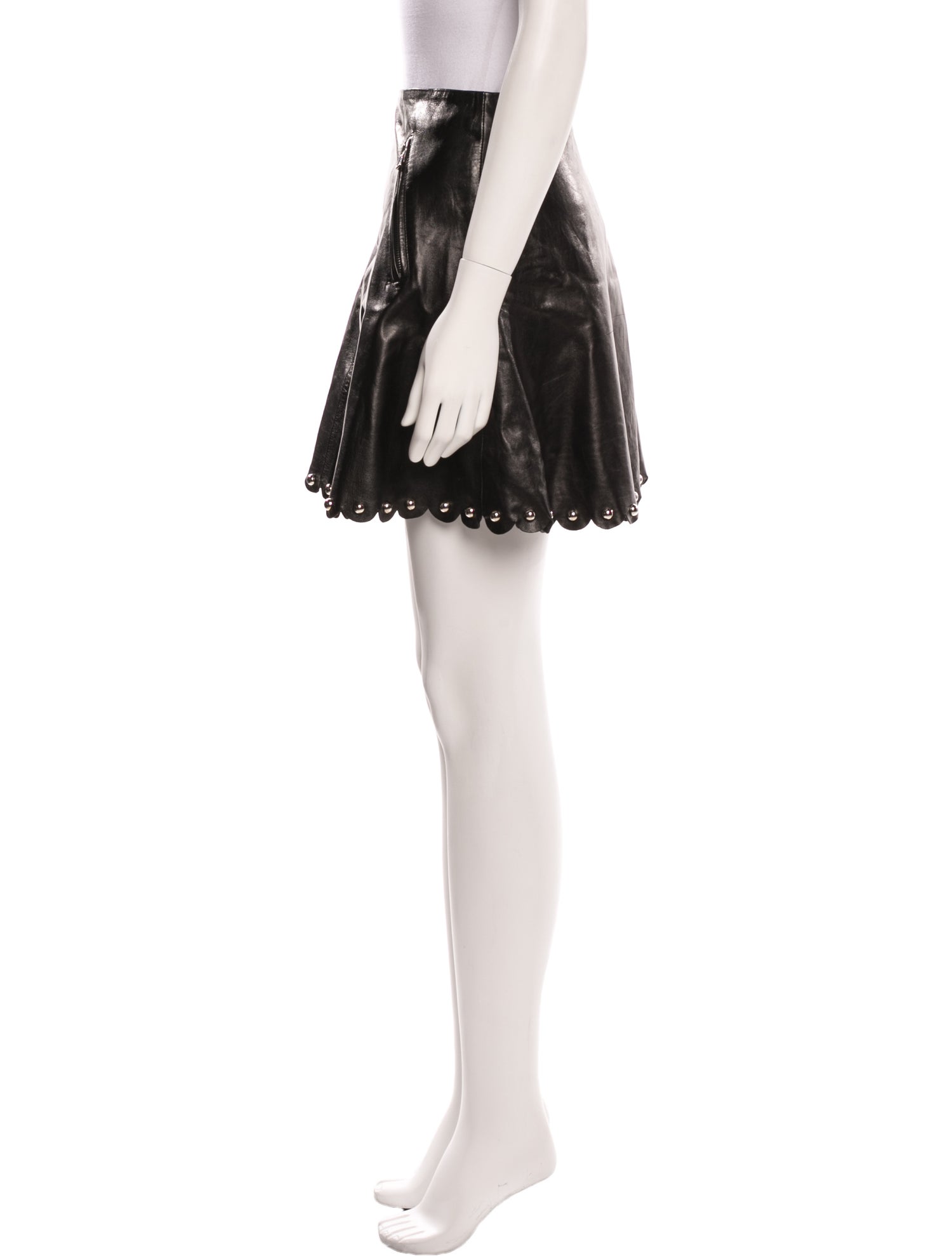 Red Valentino Lambskin Mini Skirt