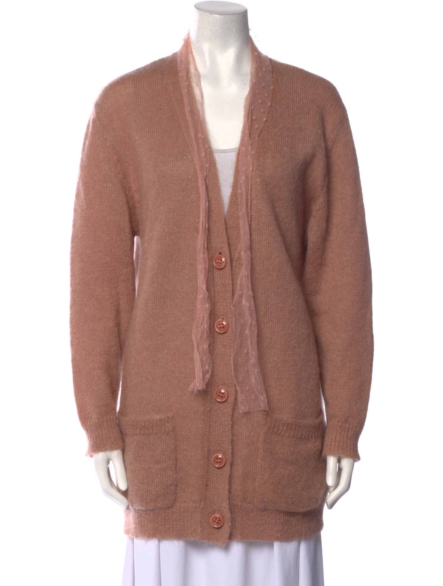 Red Valentino Mohair V-Neck Sweater