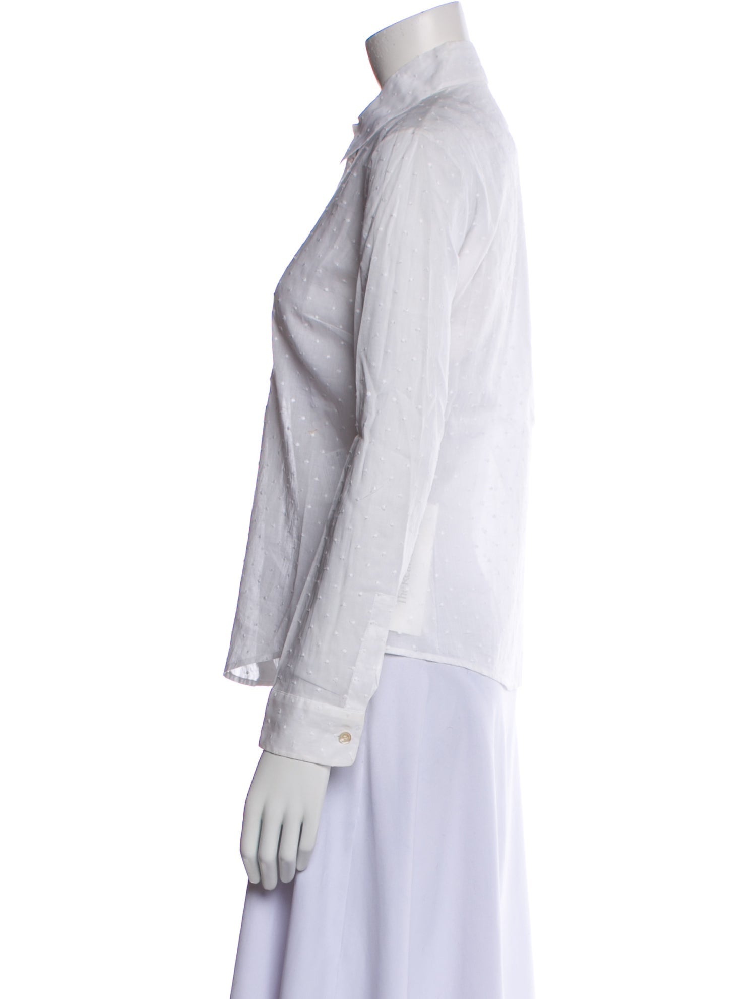 Red Valentino Long Sleeve Button-Up Top