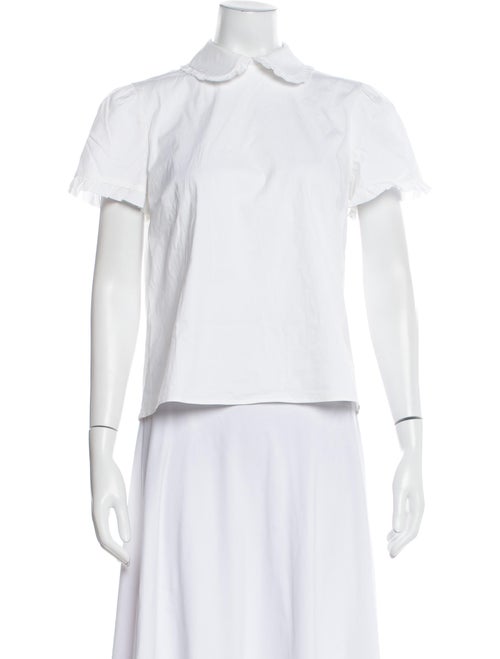 Red Valentino Mock Neck Short Sleeve T-Shirt