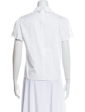 Red Valentino Mock Neck Short Sleeve T-Shirt