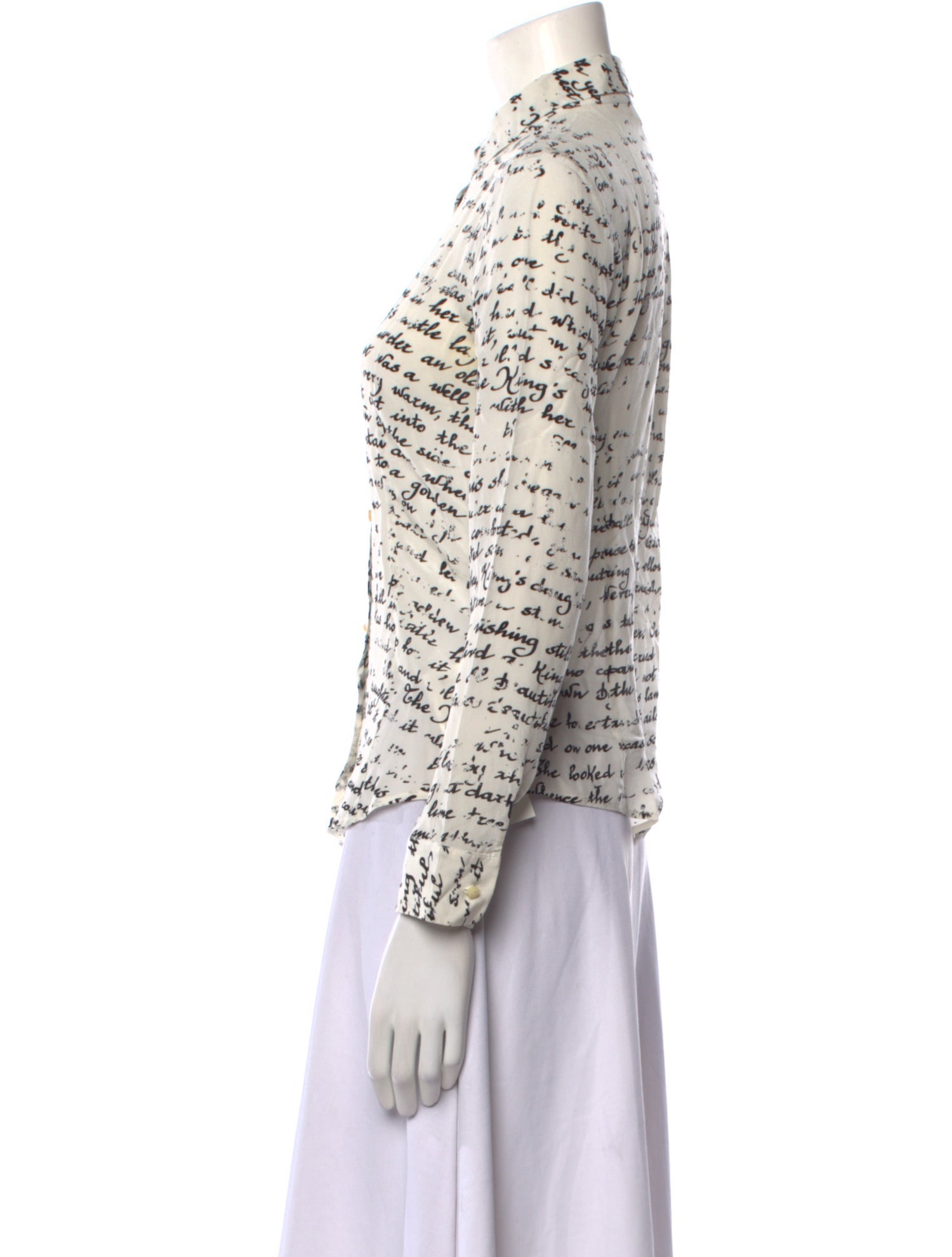 Red Valentino Silk Printed Button-Up Top