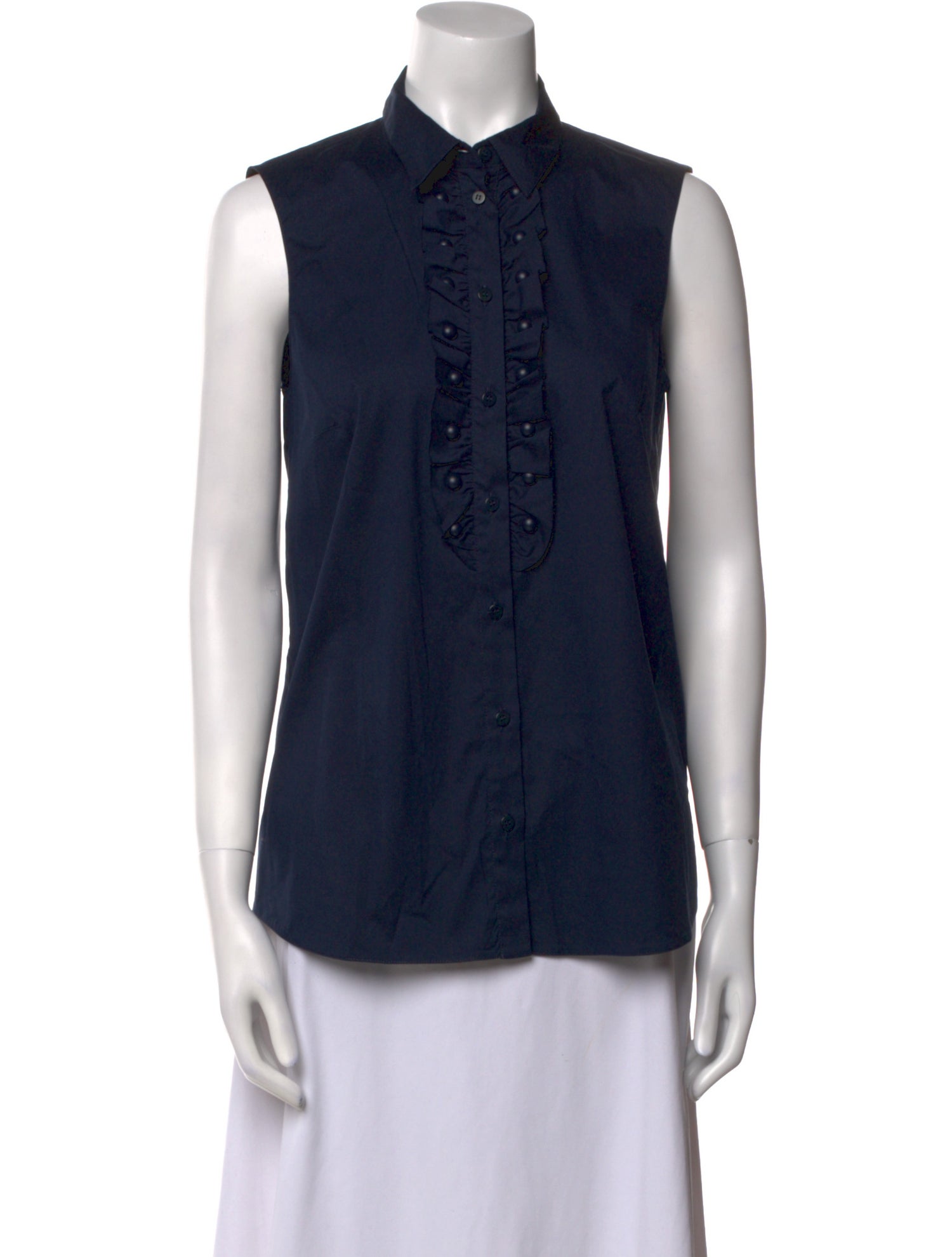 Red Valentino Sleeveless Button-Up Top