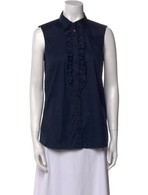Red Valentino Sleeveless Button-Up Top