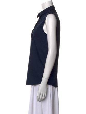 Red Valentino Sleeveless Button-Up Top