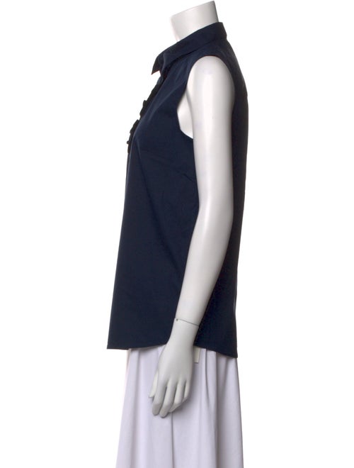 Red Valentino Sleeveless Button-Up Top