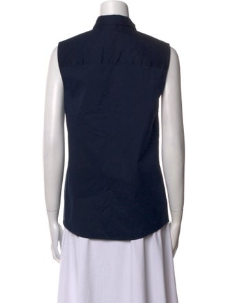Red Valentino Sleeveless Button-Up Top