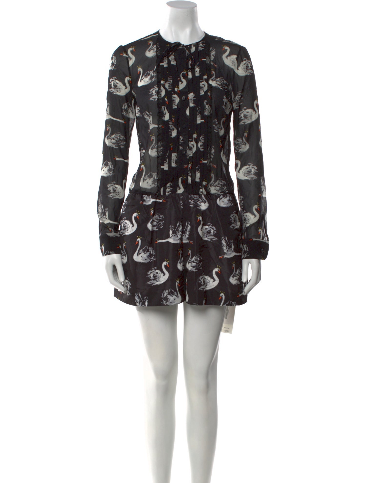 Red Valentino Silk Floral Print Romper w/ Tags