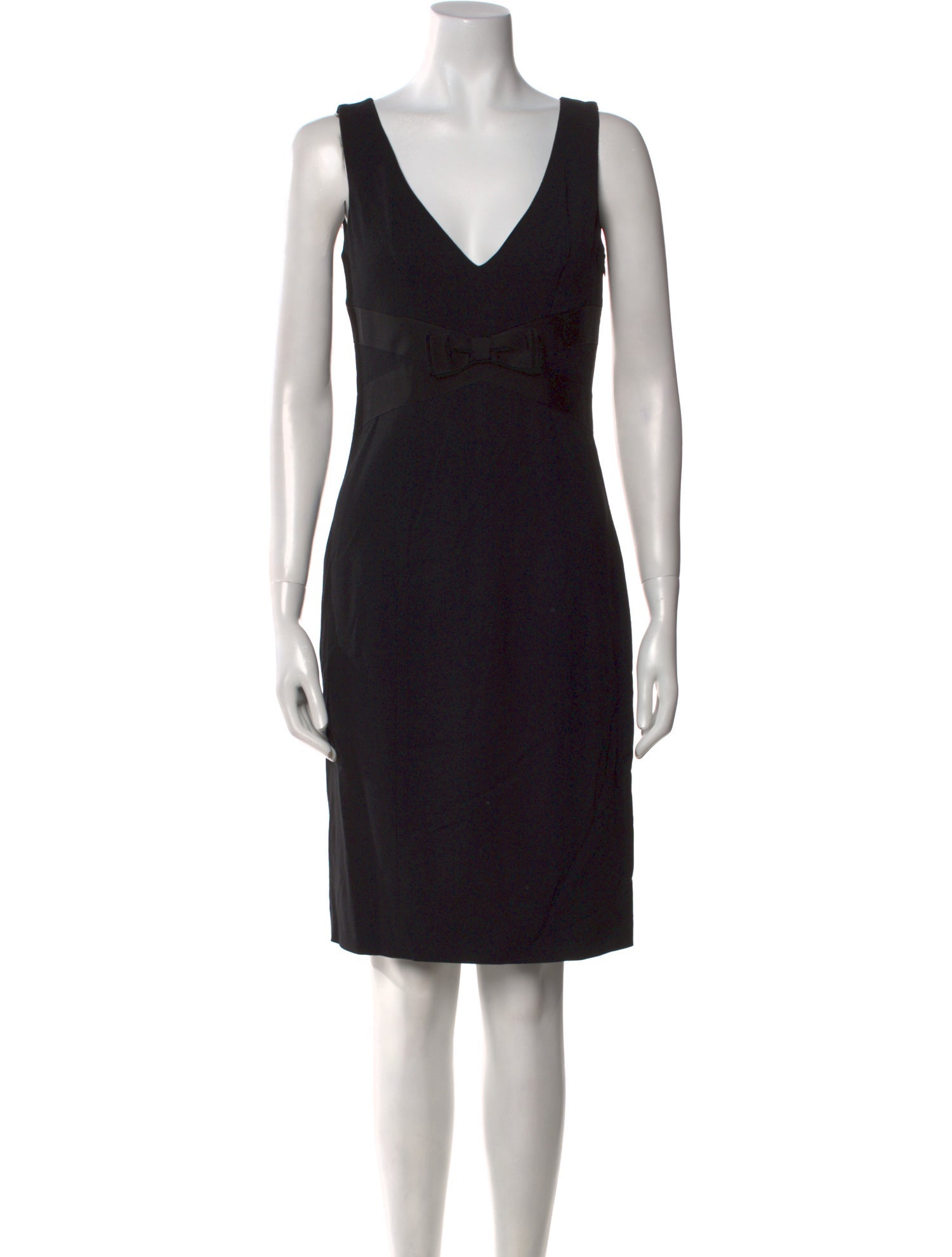 Red Valentino V-Neck Knee-Length Dress