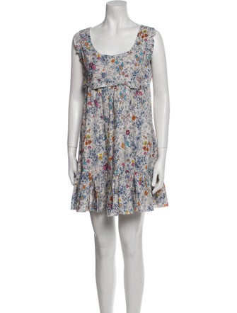 Red Valentino Floral Print Mini Dress