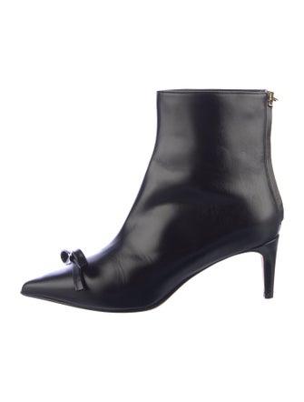 Red Valentino Leather Studded Accents Boots