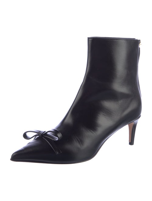 Red Valentino Leather Studded Accents Boots